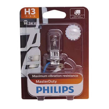 459 р. Лампа 24V H3 70W PK22s блистер (1шт.) Master Duty PHILIPS PHILIPS 13336mdb1  с доставкой в г. Пермь. Увеличить фотографию 1