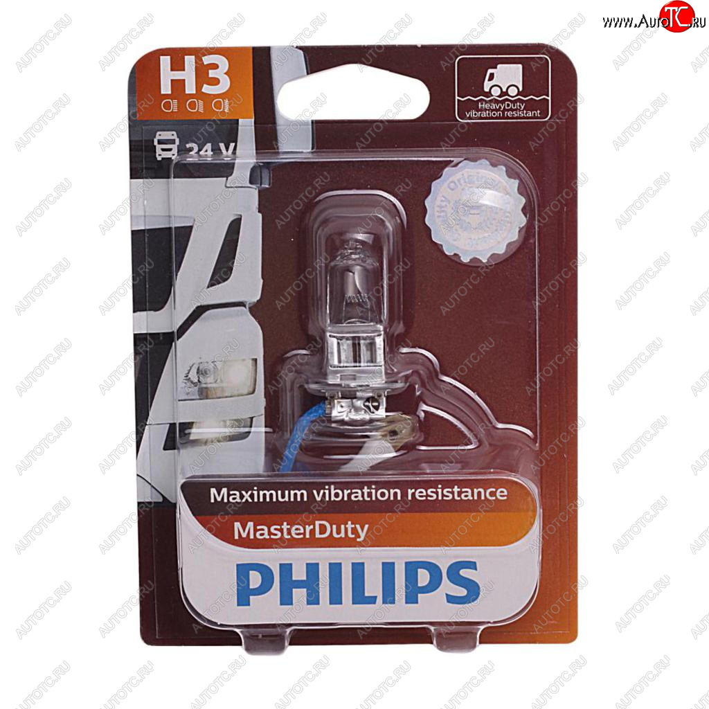 459 р. Лампа 24V H3 70W PK22s блистер (1шт.) Master Duty PHILIPS PHILIPS 13336mdb1  с доставкой в г. Пермь