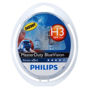 1 859 р. Лампа 24V H3 70W PK22s бокс (2шт.) Master Duty Blue Vision PHILIPS PHILIPS 13336mdbvs2  с доставкой в г. Пермь. Увеличить фотографию 1
