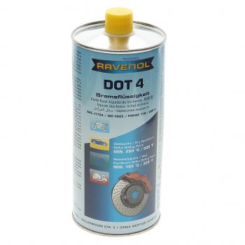3 199 р. Жидкость тормозная DOT-4 1л RAVENOL RAVENOL 1350601-001  с доставкой в г. Пермь. Увеличить фотографию 1
