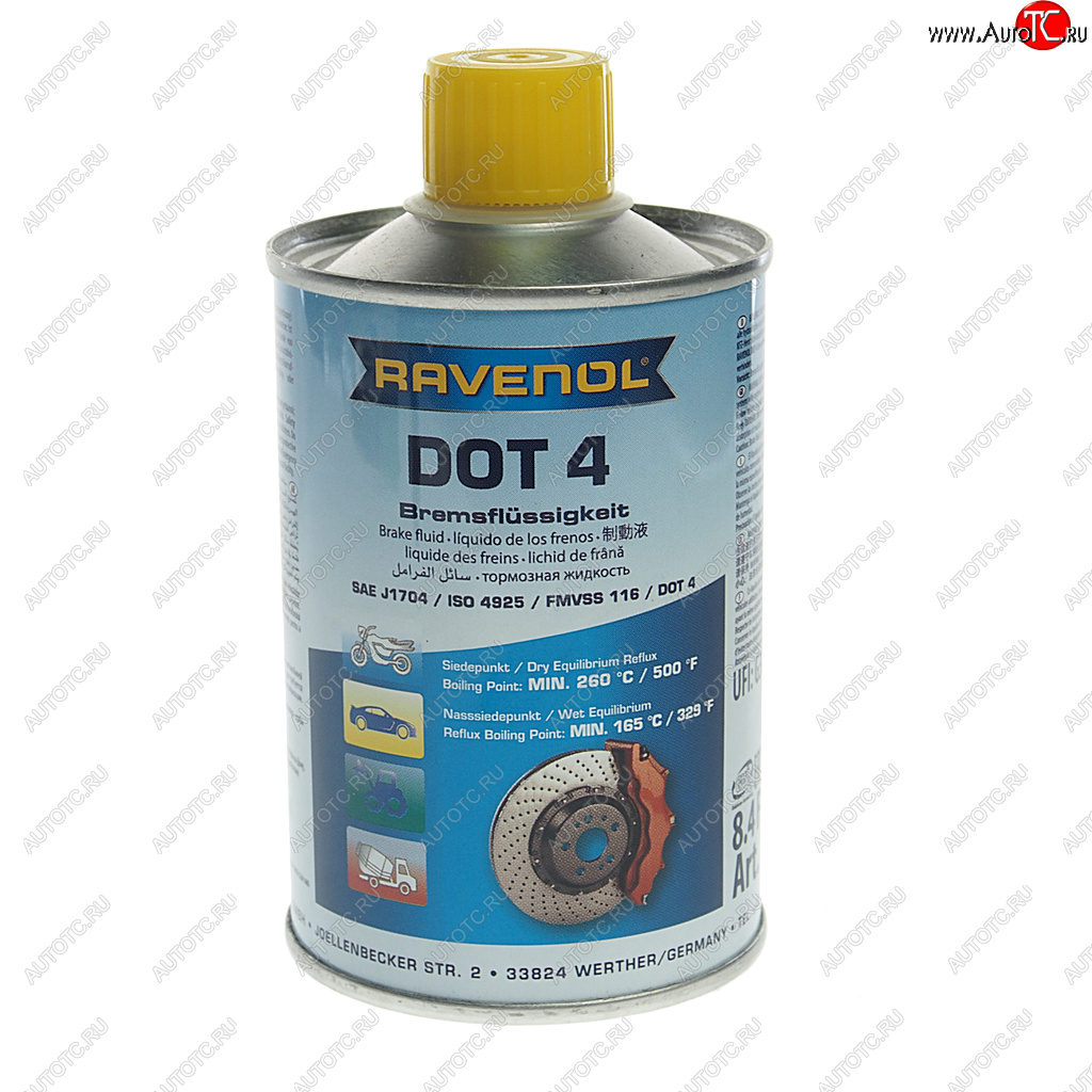 759 р. Жидкость тормозная DOT-4 0.25л RAVENOL RAVENOL 1350601-250  с доставкой в г. Пермь
