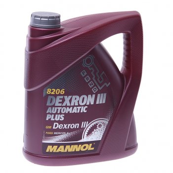 2 669 р. Масло трансмиссионное ATF DEXRON III Automatic Plus 4л 8206 MANNOL MANNOL 1356  с доставкой в г. Пермь. Увеличить фотографию 1