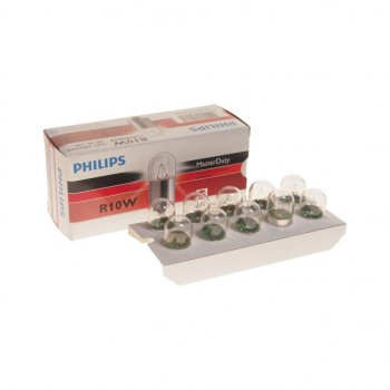 93 р. Лампа 24V R10W BA15s Master Duty PHILIPS PHILIPS 13814mdcp  с доставкой в г. Пермь. Увеличить фотографию 1