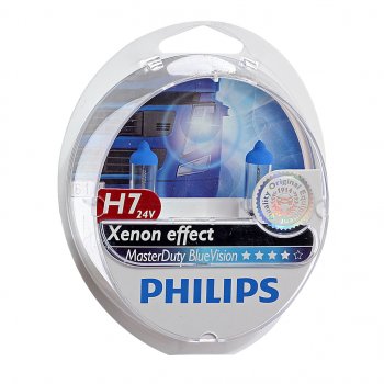 4 849 р. Лампа 24V H7 70W PX26d бокс (2шт.) Master Duty Blue Vision PHILIPS PHILIPS 13972mdbvs2  с доставкой в г. Пермь. Увеличить фотографию 1