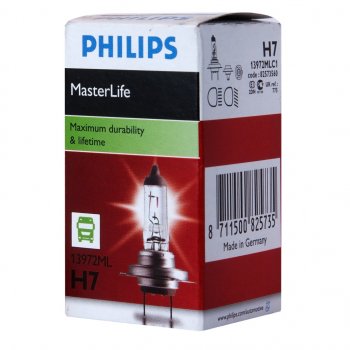 1 199 р. Лампа 24V H7 70W PX26d Master Life PHILIPS PHILIPS 13972mlc1  с доставкой в г. Пермь. Увеличить фотографию 1