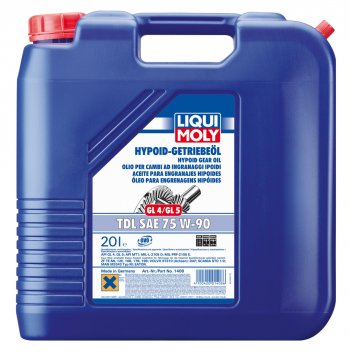 40 999 р. Масло трансмиссионное TDL GL45 75W90 псинт.20л LIQUI MOLY LIQUI MOLY 1408  с доставкой в г. Пермь. Увеличить фотографию 1