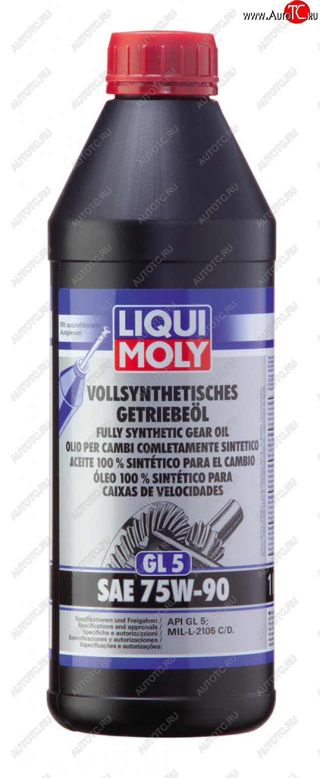 3 199 р. Масло трансмиссионное VOLLSYNTHETISCHES GETRIEBEOIL GL-5 75W90 синт.1л LIQUI MOLY LIQUI MOLY 1414  с доставкой в г. Пермь