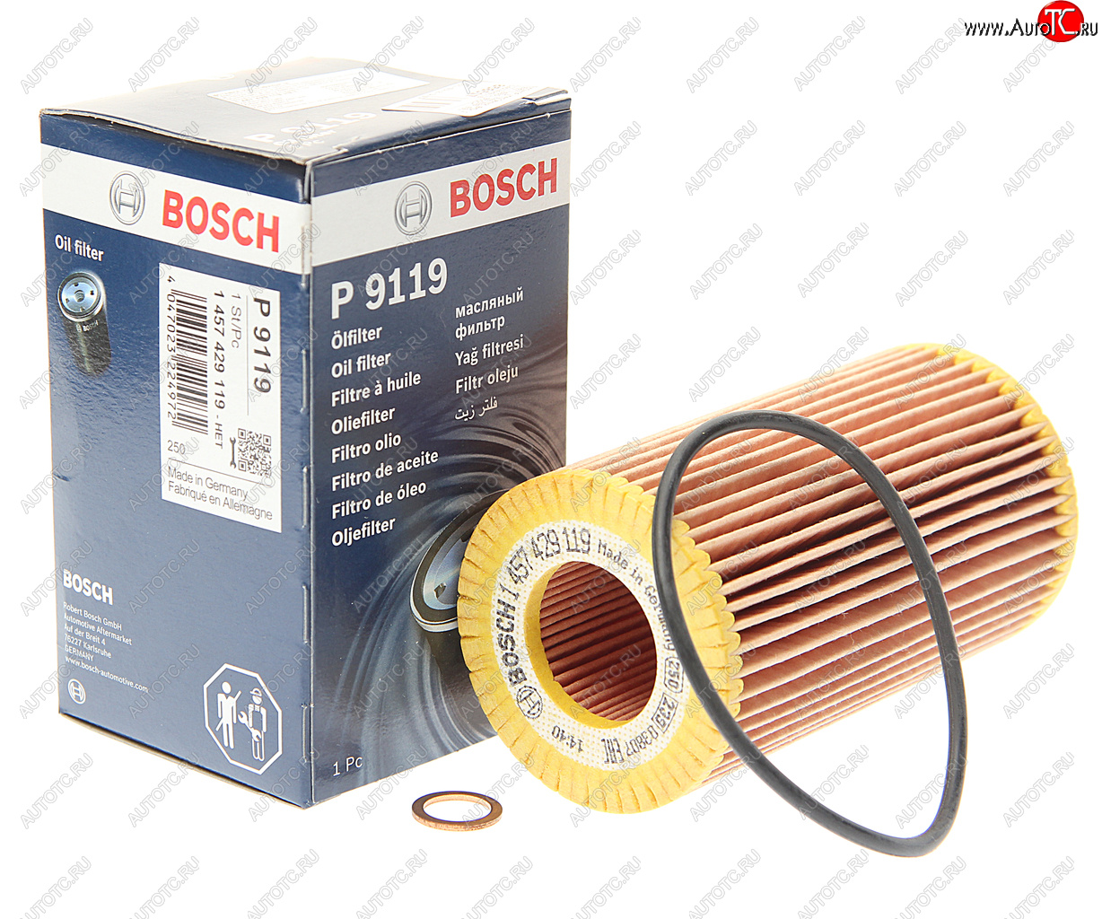 639 р. Фильтр масляный BMW 1 (E87),3 (E46,E90,E91),7 (E65) BOSCH BOSCH 1457429119 BOSCH 1457429119  с доставкой в г. Пермь