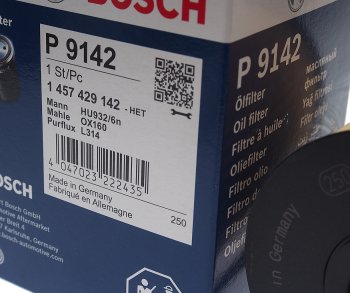 1 229 р. Фильтр масляный VW Touareg (10-) AUDI A6 (-05),A8 (-02),Q7 (06-) PORSCHE Cayene BOSCH BOSCH 1457429142 BOSCH 1457429142  с доставкой в г. Пермь. Увеличить фотографию 2
