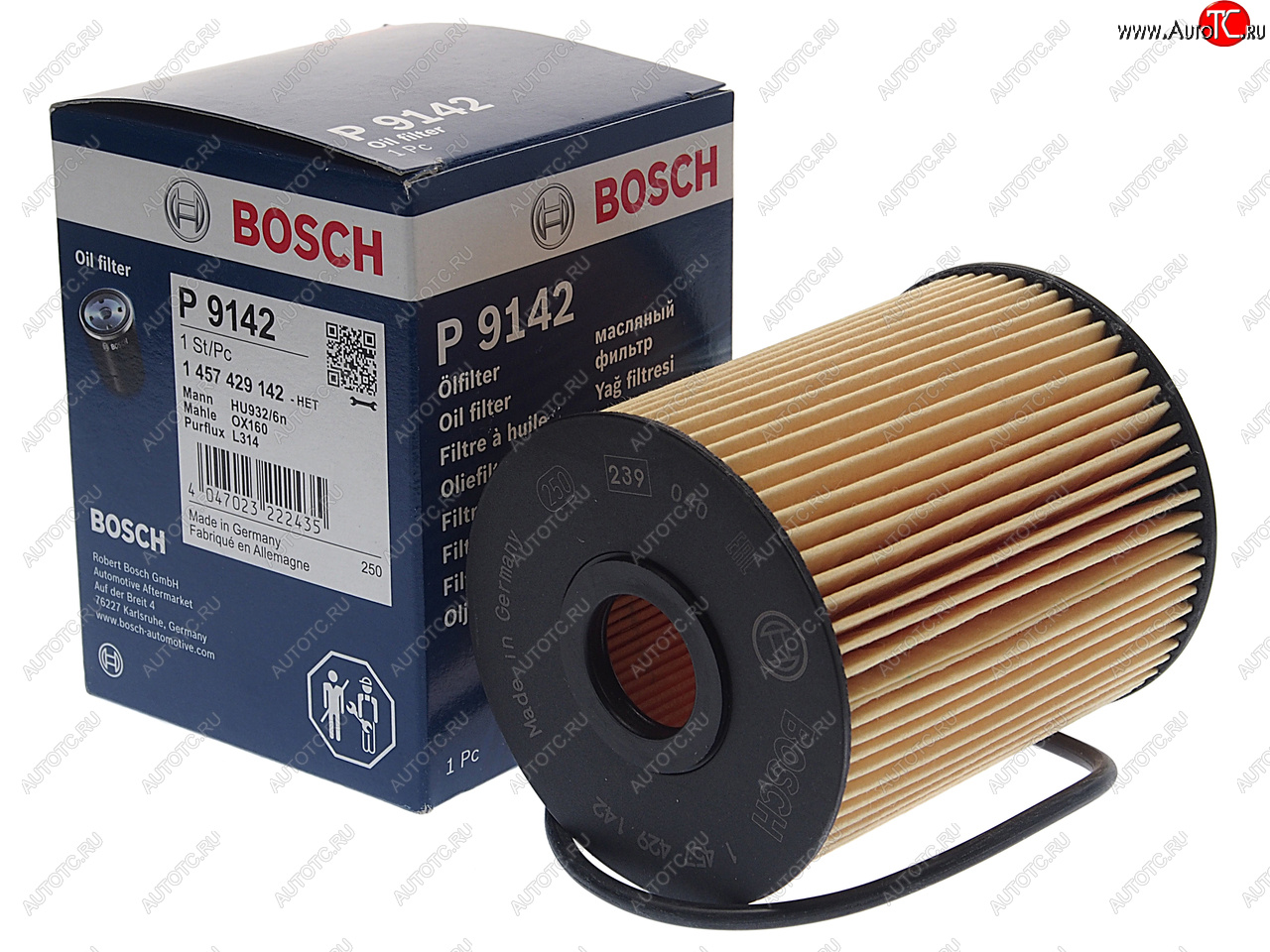 1 229 р. Фильтр масляный VW Touareg (10-) AUDI A6 (-05),A8 (-02),Q7 (06-) PORSCHE Cayene BOSCH BOSCH 1457429142 BOSCH 1457429142  с доставкой в г. Пермь