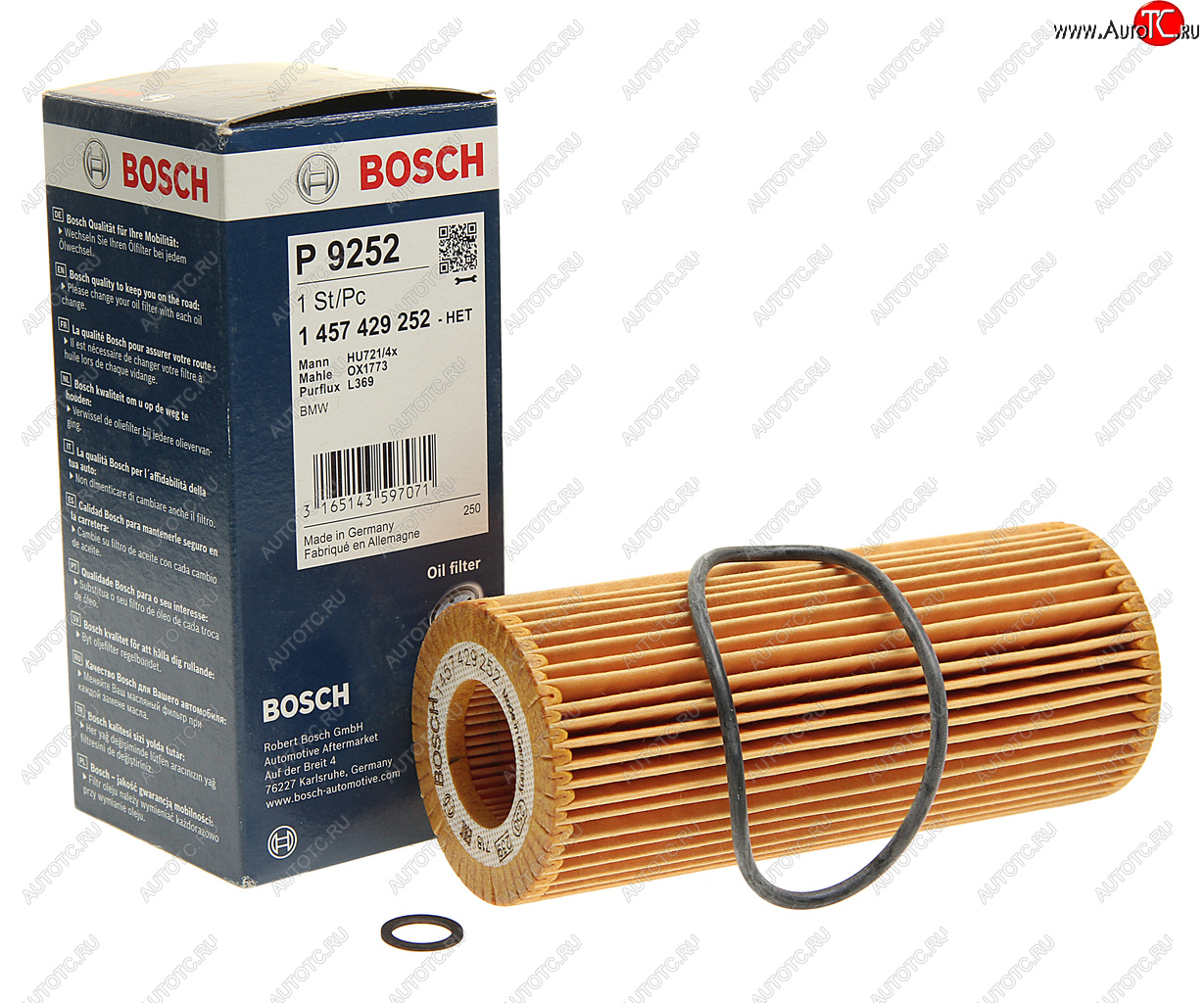 939 р. Фильтр масляный BMW 3 (E46,E90),5 (E60),X5 (E53) BOSCH BOSCH 1457429252 BOSCH 1457429252  с доставкой в г. Пермь