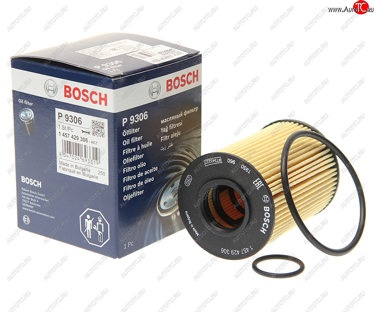 569 р. Фильтр масляный MERCEDES A (W169),B (W245) BOSCH BOSCH 1457429306  с доставкой в г. Пермь