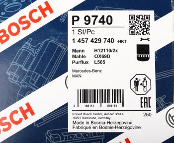 1 299 р. Фильтр масляный MERCEDES (дв.OM421,422,402,403) MAN M90 BOSCH BOSCH 1457429740  с доставкой в г. Пермь. Увеличить фотографию 6