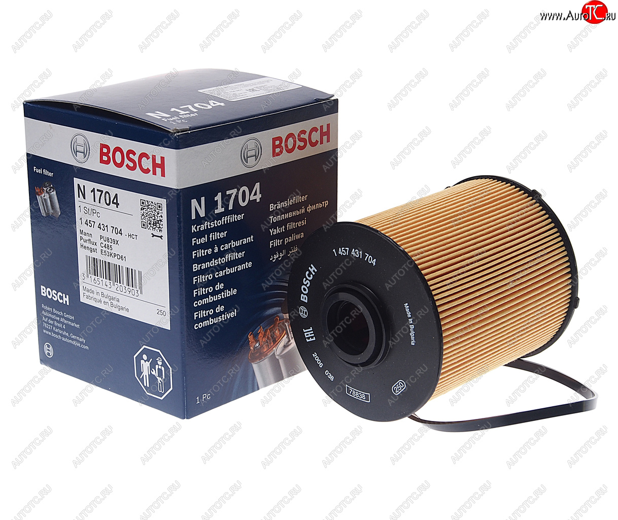649 р. Фильтр топливный MERCEDES (W202,W210,W163,W220) (TDI) BOSCH BOSCH 1457431704  с доставкой в г. Пермь