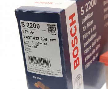 779 р. Фильтр воздушный PEUGEOT 406 (00-04) CITROEN C5 (01-04) BOSCH BOSCH 1457432200  с доставкой в г. Пермь. Увеличить фотографию 2