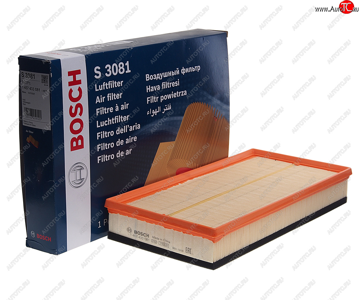1 139 р. Фильтр воздушный VW AUDI SEAT SKODA BOSCH BOSCH 1457433081  с доставкой в г. Пермь
