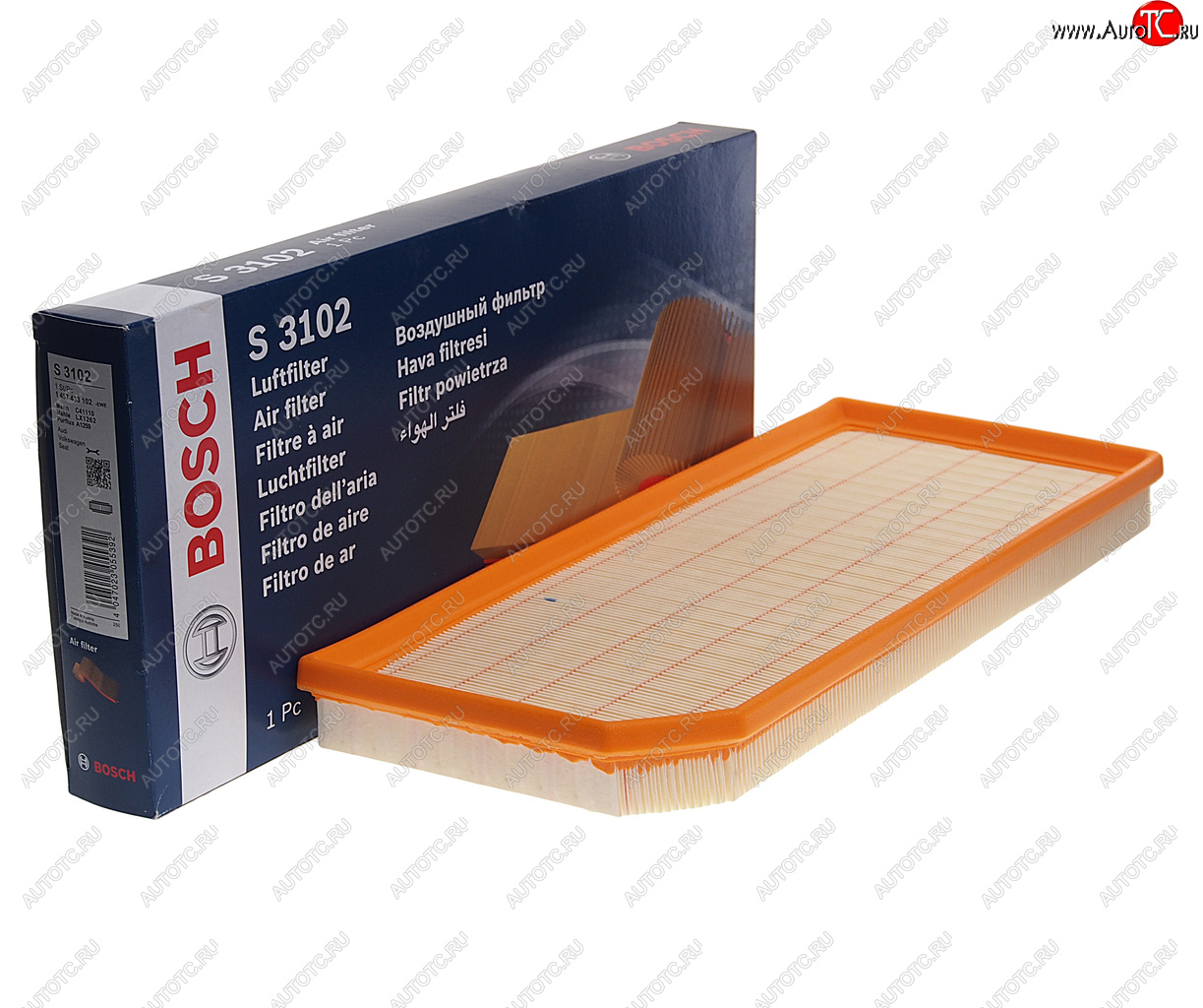 2 799 р. Фильтр воздушный VW Golf 5,Passat B6 (2.0 TFSI) AUDI A3 (04-) BOSCH BOSCH 1457433102 BOSCH 1457433102  с доставкой в г. Пермь