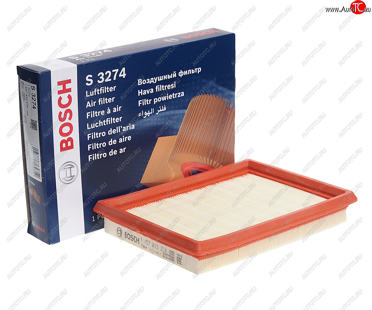 499 р. Фильтр воздушный NISSAN Juke (1.6),X-Trail (T31) (2.5) BOSCH BOSCH 1457433274 BOSCH 1457433274  с доставкой в г. Пермь