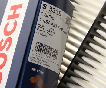 1 489 р. Фильтр воздушный MITSUBISHI Pajero 3 (00-06),4 (06-) BOSCH BOSCH 1457433339  с доставкой в г. Пермь. Увеличить фотографию 2