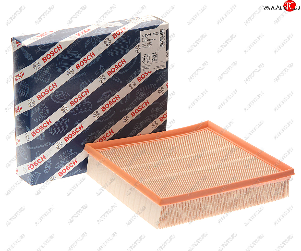 1 369 р. Фильтр воздушный ROVER 75 (99-05) (1.8 T1.82.02.5) BOSCH BOSCH 1457433550  с доставкой в г. Пермь