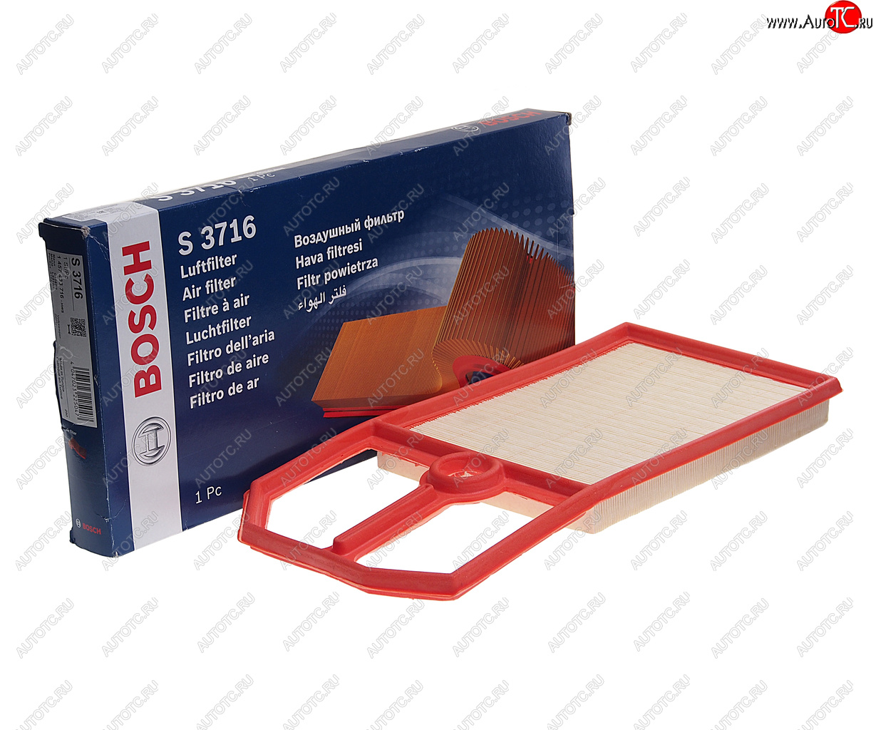989 р. Фильтр воздушный VW Golf 4 (00-) SEAT Ibiza 2,3,4,Tolledo 2 SKODA Octavia BOSCH BOSCH 1457433716 BOSCH 1457433716  с доставкой в г. Пермь
