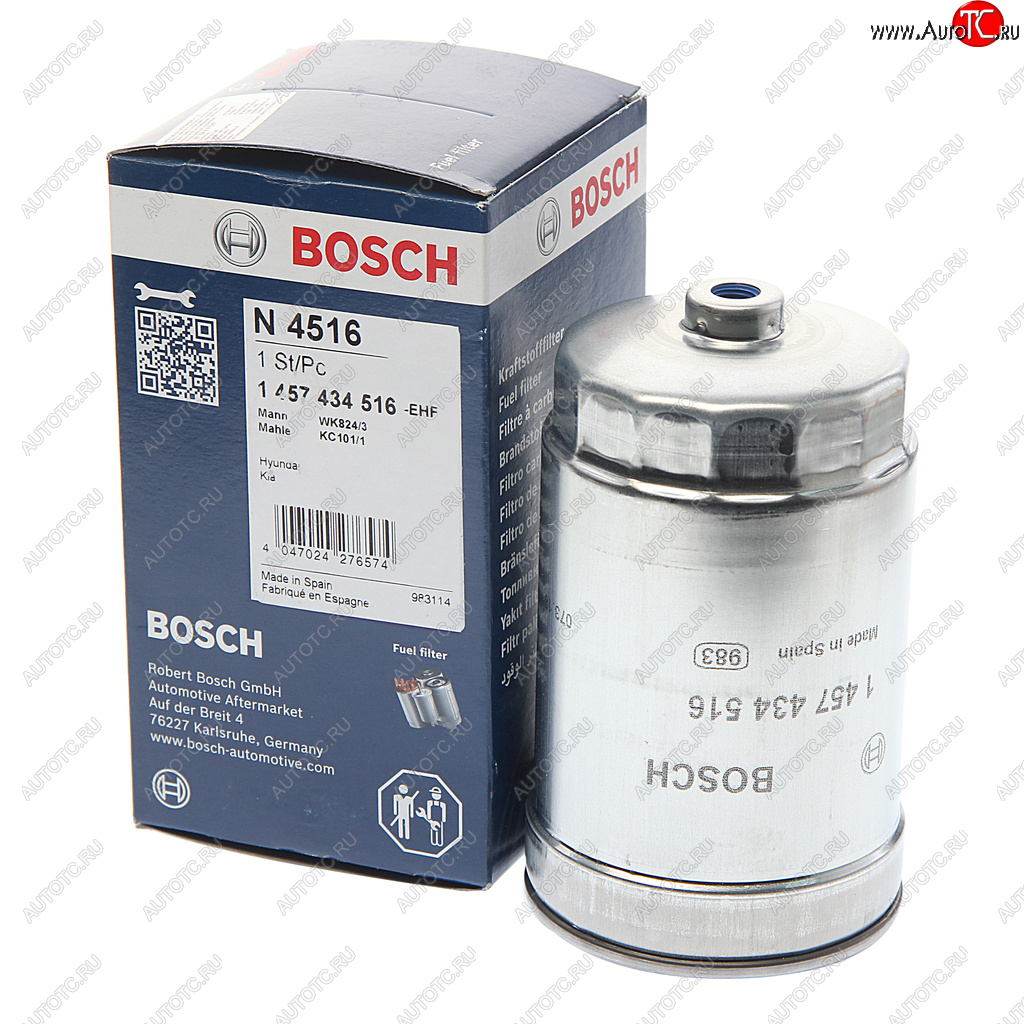 1 999 р. Фильтр топливный HYUNDAI Sonata NF,Santa Fe (06-),Getz KIA Rio (05-),Magentis BOSCH BOSCH 1457434516 BOSCH 1457434516  с доставкой в г. Пермь