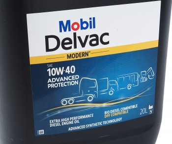 17 299 р. Масло дизельное DELVAC Modern 10W40 Advaced Protection синт.20л MOBIL MOBIL 157068  с доставкой в г. Пермь. Увеличить фотографию 2