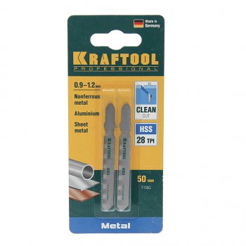 264 р. Пилка для лобзика набор 2шт. металл 50мм KRAFTOOL KRAFTOOL 159551-0,9  с доставкой в г. Пермь. Увеличить фотографию 1