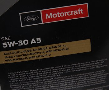 4 999 р. Масло моторное FORD 5W30 синт.5л OE FORD 15f1cf  с доставкой в г. Пермь. Увеличить фотографию 2