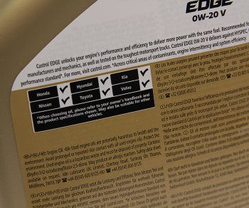 8 999 р. Масло моторное EDGE V 0W20 синт.5л CASTROL CASTROL 15f709  с доставкой в г. Пермь. Увеличить фотографию 2