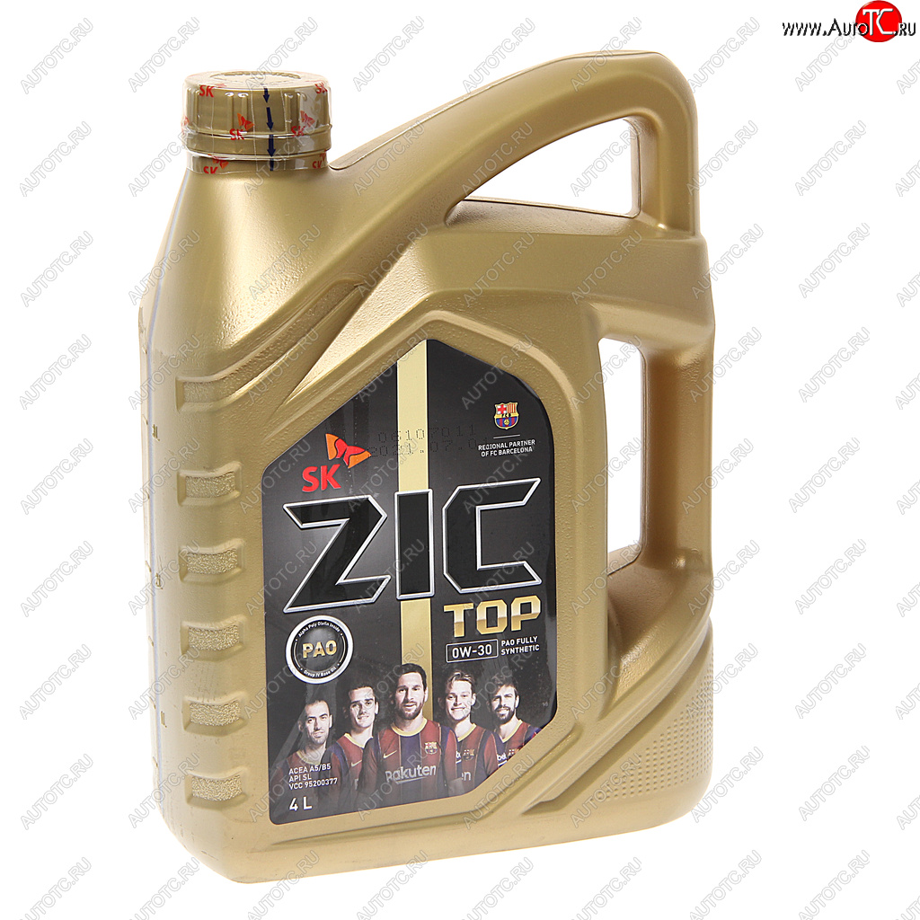 6 599 р. Масло моторное ZIC TOP A5B5SL 0W30 синт.4л ZIC ZIC 162680  с доставкой в г. Пермь