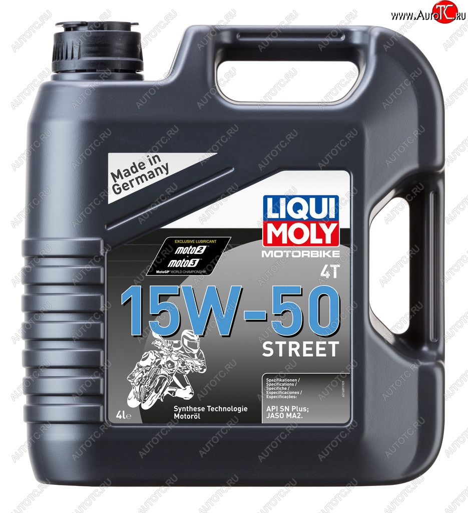 5 249 р. Масло моторное для 4-х тактных двигателей MOTORBIKE 4T STREET 15W50 синт.4л LIQUI MOLY LIQUI MOLY 1689  с доставкой в г. Пермь