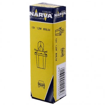 65 р. Лампа 12V 1.2W BAX8.5d1.5 синий патрон Plastic Base NARVA NARVA 170293000  с доставкой в г. Пермь. Увеличить фотографию 1