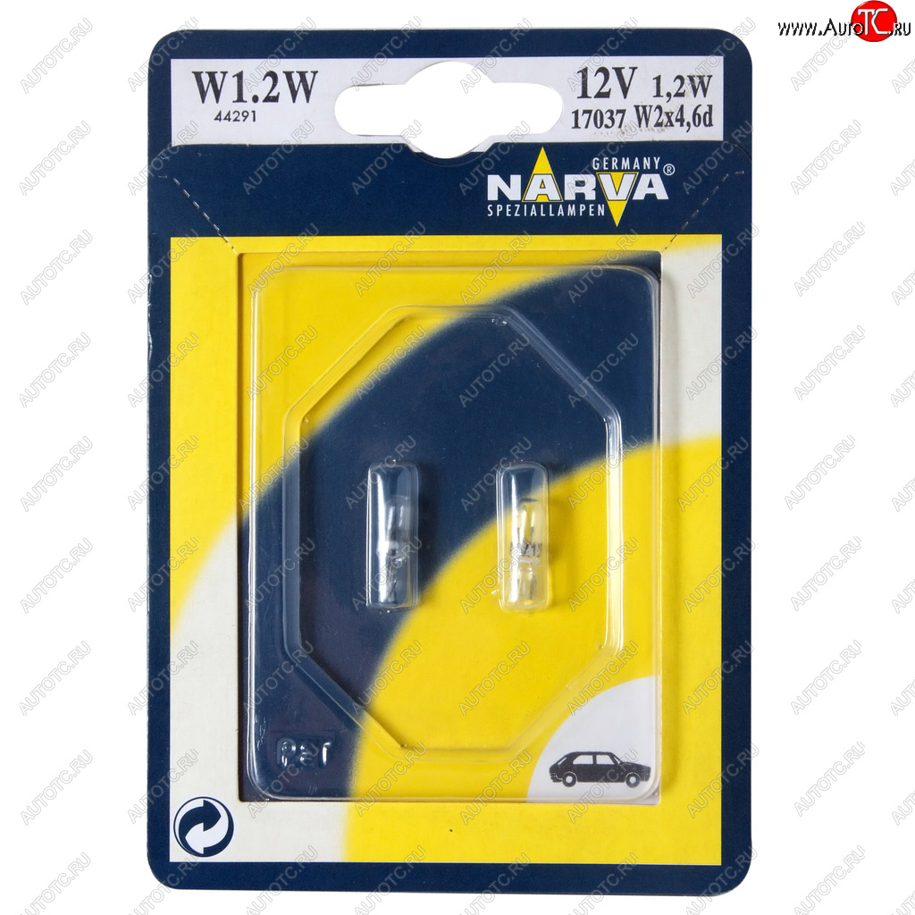 59 р. Лампа 12V W1.2W W2x4.6d блистер (2шт.) NARVA NARVA 170374000  с доставкой в г. Пермь