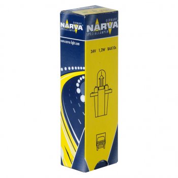 75 р. Лампа 24V 1.2W BAX8.3d1.35 серый патрон Plastic Base NARVA NARVA 170383000  с доставкой в г. Пермь. Увеличить фотографию 1