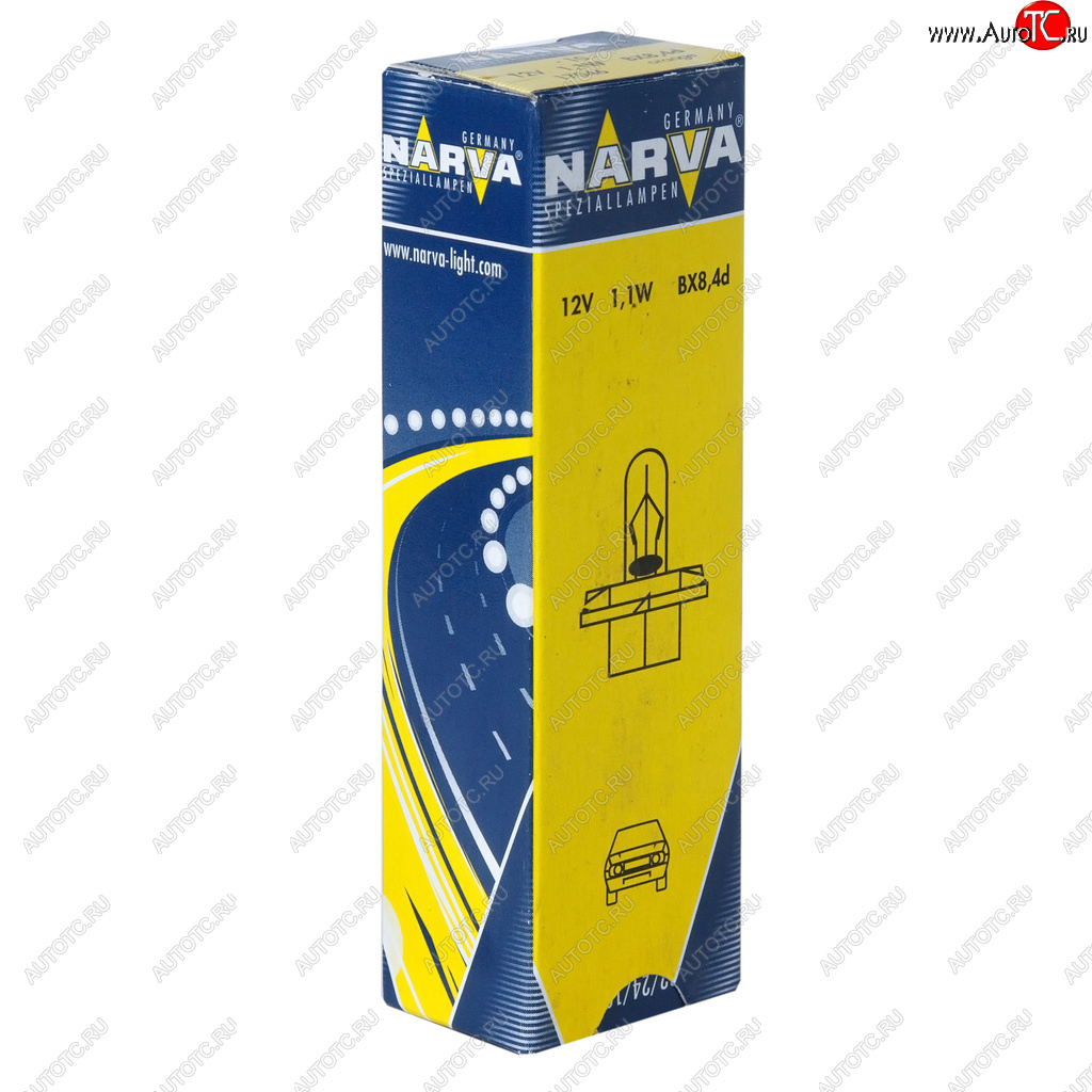66 р. Лампа 12V 1.1W BX8.4d оранжевый патрон Plastic Base NARVA NARVA 170463000  с доставкой в г. Пермь