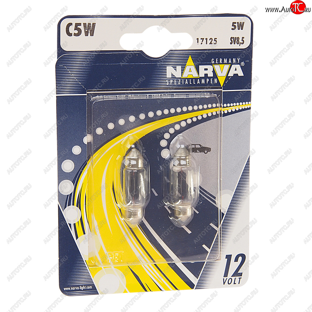 113 р. Лампа 12V C5W SV8.5 блистер (2шт.) Festoon NARVA NARVA 171254000  с доставкой в г. Пермь