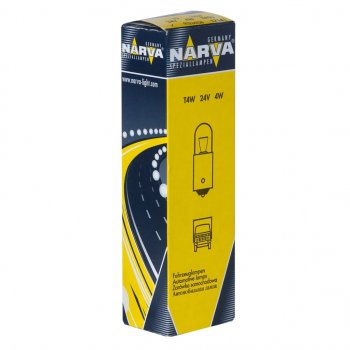 38 р. Лампа 24V T4W BA9s NARVA NARVA 171413000  с доставкой в г. Пермь. Увеличить фотографию 1