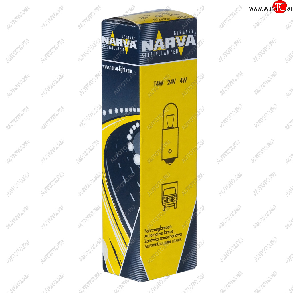 38 р. Лампа 24V T4W BA9s NARVA NARVA 171413000  с доставкой в г. Пермь