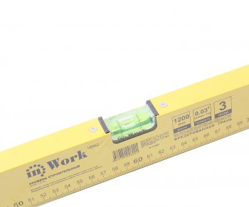 1 089 р. Уровень строительный 1200мм 3 глазка IN WORK IN WORK 18062  с доставкой в г. Пермь. Увеличить фотографию 2
