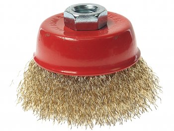 261 р. Кордщетка для УШМ чашка 75мм витая латунь М14 ELITECH ELITECH 1820.073900  с доставкой в г. Пермь. Увеличить фотографию 1