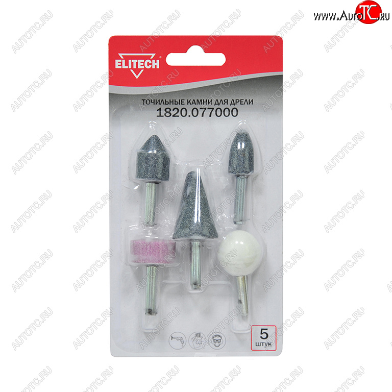 218 р. Шарошка абразивная набор 5шт. ELITECH ELITECH 1820.077000  с доставкой в г. Пермь