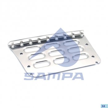1 169 р. Подножка VOLVO FH,FM правая (металлическая ступень) SAMPA SAMPA 18300037  с доставкой в г. Пермь. Увеличить фотографию 1