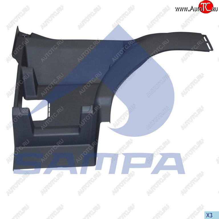 4 649 р. Панель VOLVO FH подножки ступени левой SAMPA SAMPA 18300092  с доставкой в г. Пермь