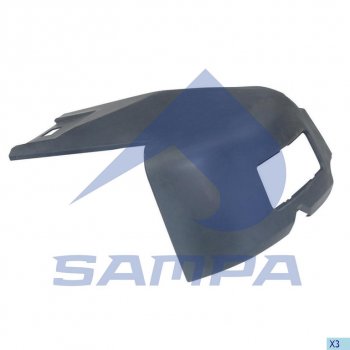 3 299 р. Бампер SCANIA 114,124,144,R series левая часть SAMPA SAMPA 18400011  с доставкой в г. Пермь. Увеличить фотографию 1