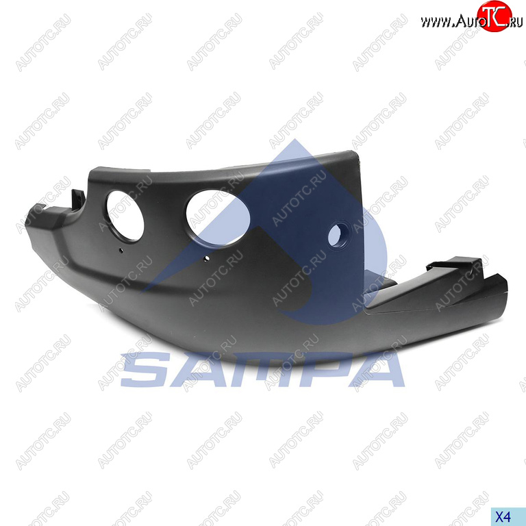 3 899 р. Бампер SCANIA R series CG,CR (10-) передний левая часть (круглые противотуманки) SAMPA SAMPA 18400289  с доставкой в г. Пермь