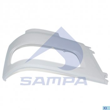 1 869 р. Бампер DAF CF85 передний правая часть SAMPA SAMPA 18500102  с доставкой в г. Пермь. Увеличить фотографию 1