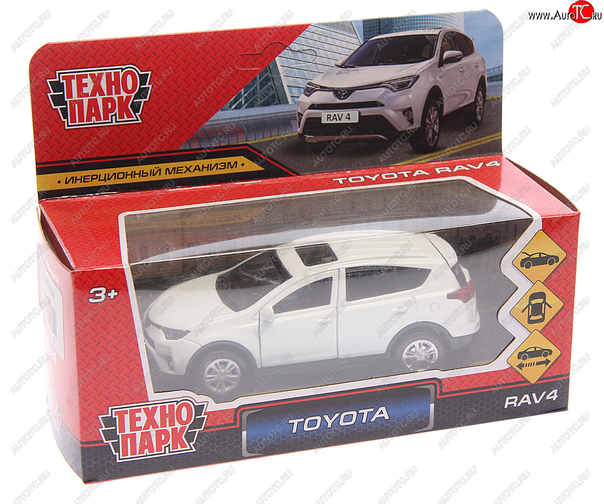 899 р. Модель автомобиля TOYOTA Rav4 металлическая ТЕХНОПАРК ТЕХНОПАРК 185421  с доставкой в г. Пермь