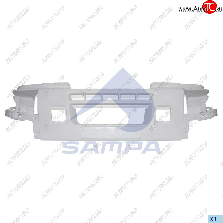 21 999 р. Бампер RENAULT Premium передний (белый пластик) SAMPA SAMPA 18800060  с доставкой в г. Пермь