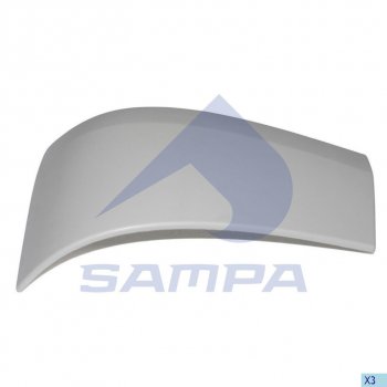 1 639 р. Накладка бампера RENAULT Premium переднего левая (угол) SAMPA SAMPA 18800097  с доставкой в г. Пермь. Увеличить фотографию 1